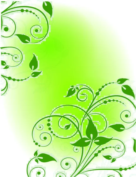 Branche décorative avec ombre — Image vectorielle