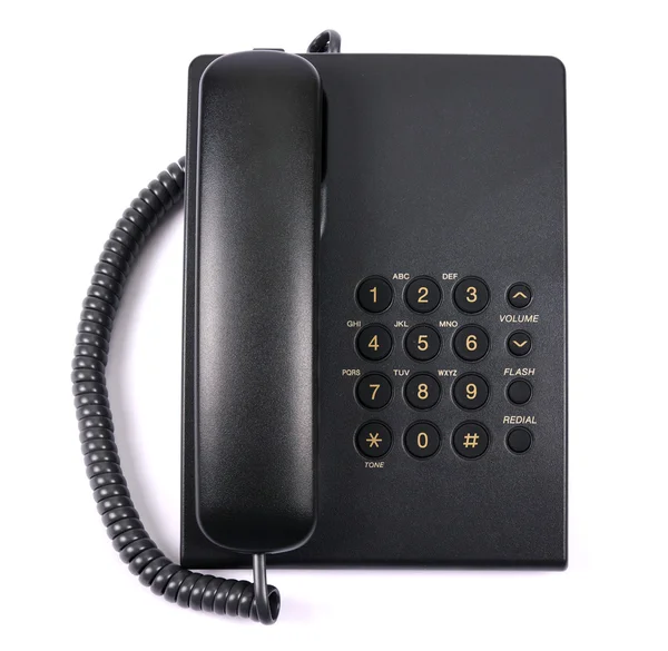 Czarny telefon — Zdjęcie stockowe