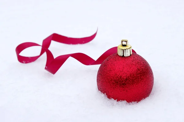Ball with snow — Stock Photo, Image
