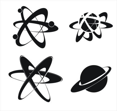 Molecule icons clipart