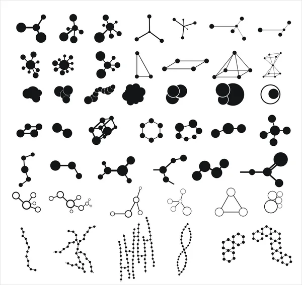 Molecule icons — Stock Vector