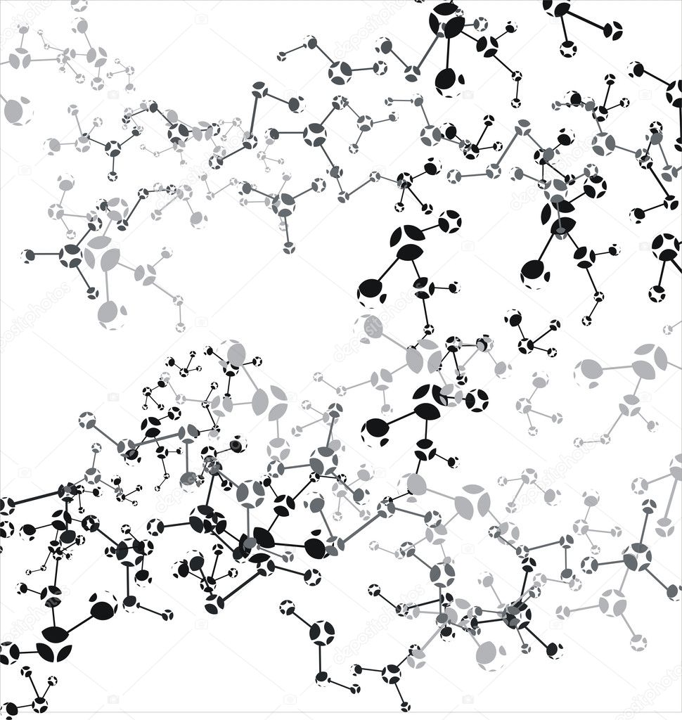 Abstract molecules background