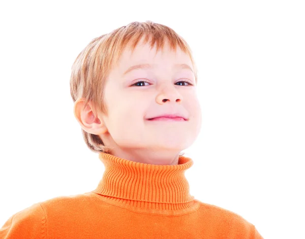 Portrét radost radostné krásného malého chlapce — Stock fotografie