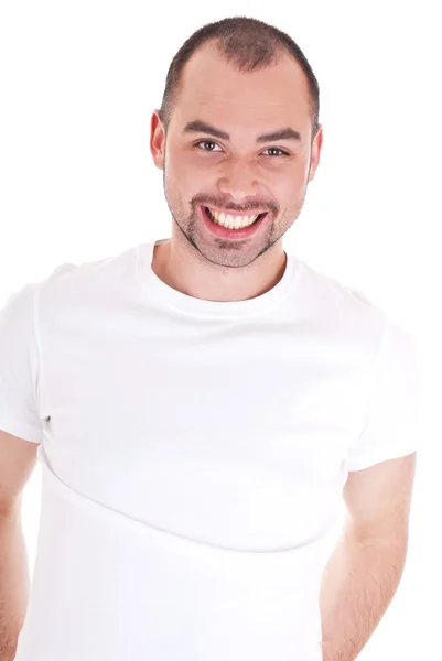Mutlu bir genç gülümseyen adam portresi — Stok fotoğraf