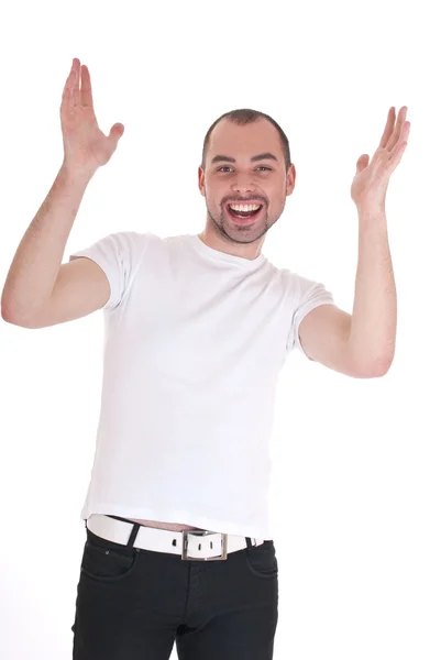 Portrait of the young happy smiling man — Stock Photo, Image