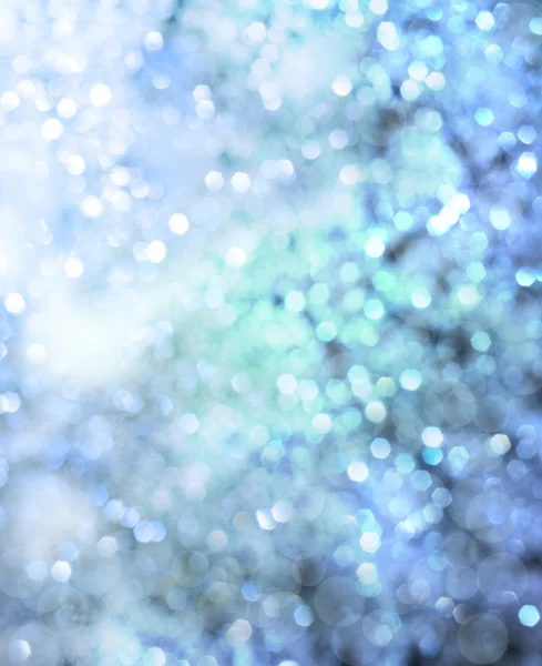 Blaue Weihnachtsbeleuchtung Stockbild
