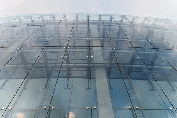 stock image Turquoise wall of glass building