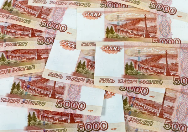 Pozadí peníze ruských rublů — Stock fotografie