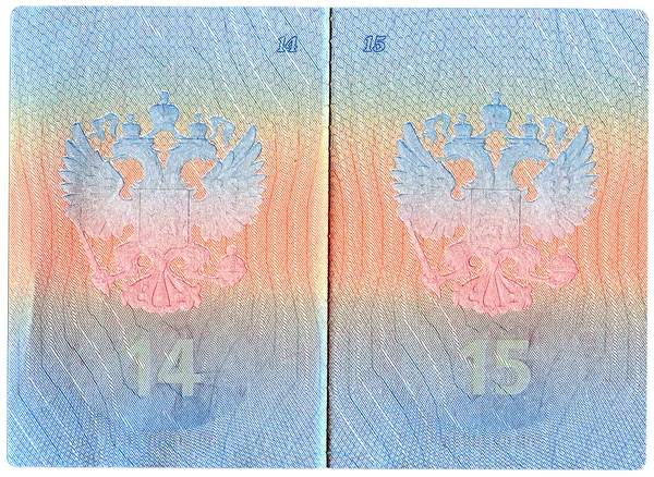 Passaporte russo sobre fundo branco — Fotografia de Stock
