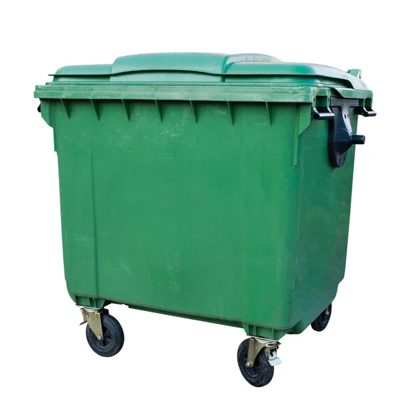 Recipiente de reciclagem verde — Fotografia de Stock