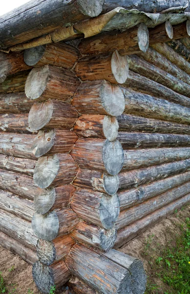 Corner from logs closeup. — Stock Photo, Image
