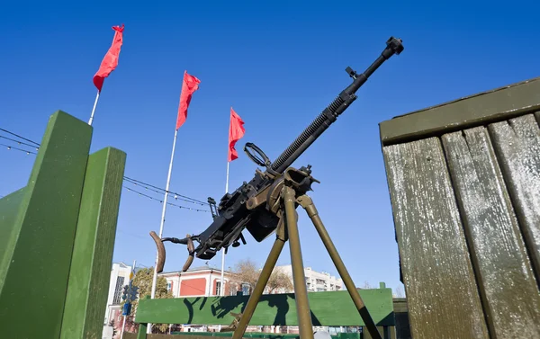 Antiga metralhadora antiaérea — Fotografia de Stock