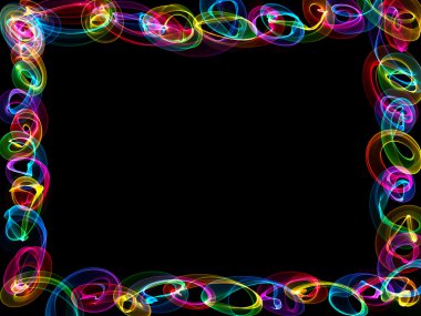 Abstract frame on a black background