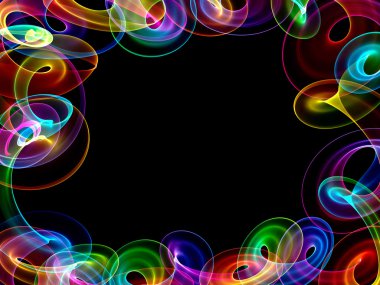 Abstract frame on a black background