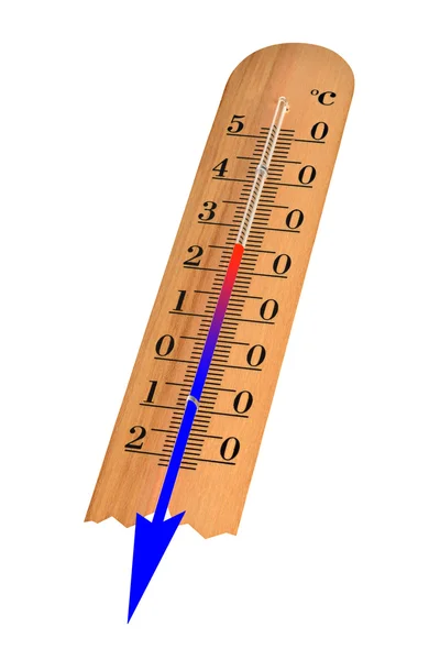 与摄氏温度计 — 图库照片