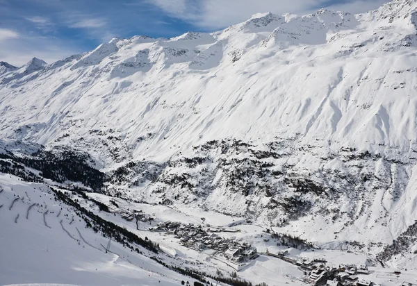 스키 리조트 오베르 구르 글입니다. 오스트리아 — 스톡 사진