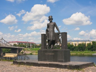 Monument to Alexander Pushkin in Tver, Russia