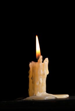 Burning candle clipart