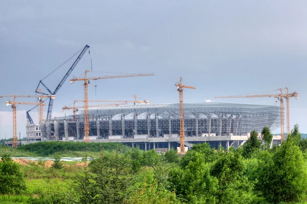 Lviv stadion byggeri, Ukraine - Stock-foto