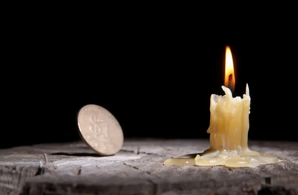 행운과 촛불 — 스톡 사진