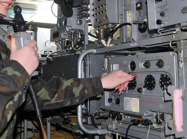 Στρατιωτικό ραδιόφωνο — Φωτογραφία Αρχείου
