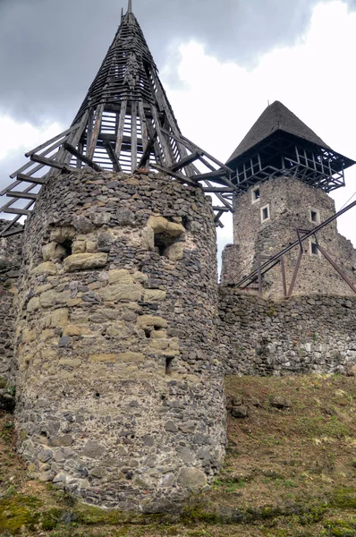 Ruiny zamku nevitskiy w pobliżu Użgorod — Zdjęcie stockowe