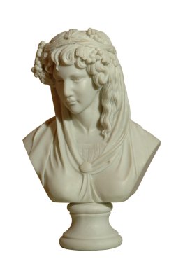 Statue of a woman in the antique style clipart