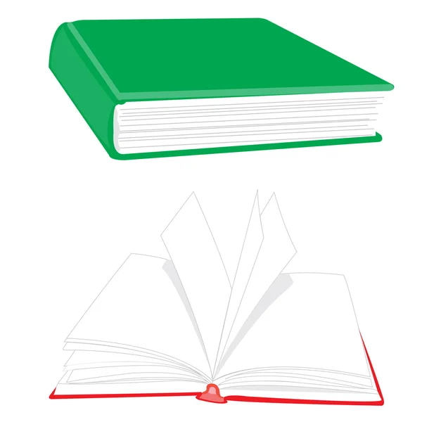 Δύο βιβλία σε άσπρο φόντο — Διανυσματικό Αρχείο
