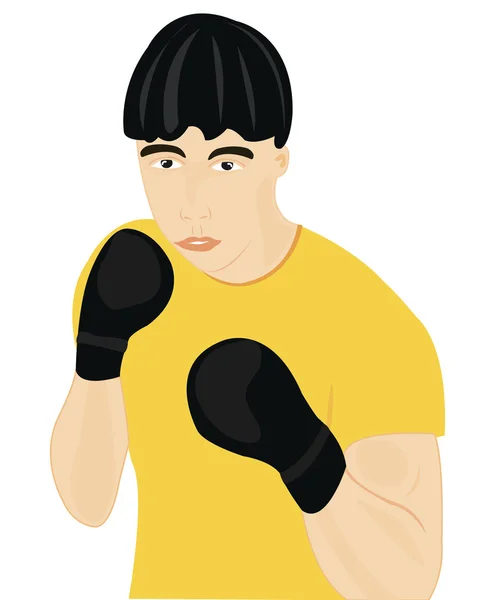 Boxer im Handschuh — Stockvektor