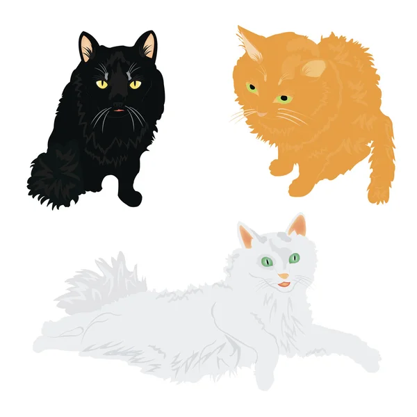stock vector Much cats of the miscellaneous of the colour