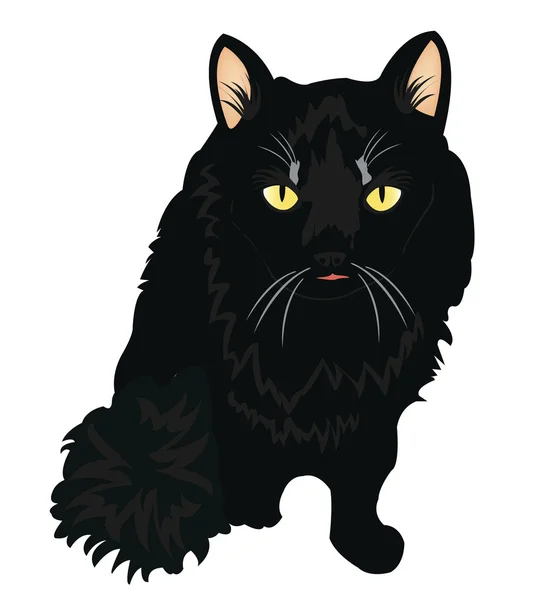 Siyah kedi — Stok Vektör
