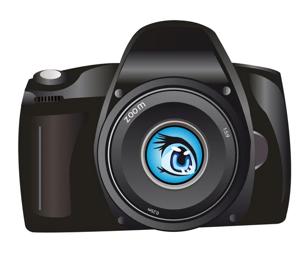 Ilustración de la cámara digital — Vector de stock