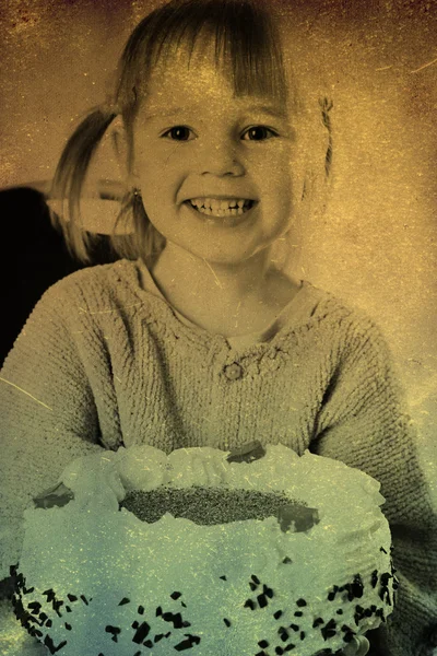 Изображение искусства с маленькой девочкой — стоковое фото