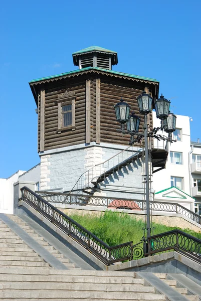 Xix Yüzyılın Ikinci Yarısında Yekaterinburg Simgelerinden Birini Endüstriyel Mimari Bir — Stok fotoğraf
