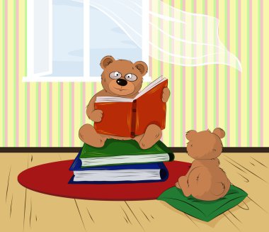 Home reading clipart