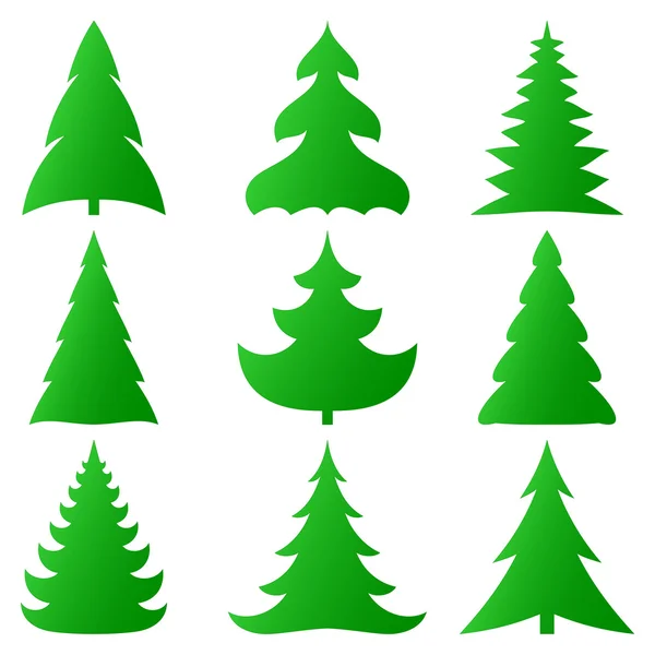 Noel ağaçları koleksiyonu — Stok Vektör