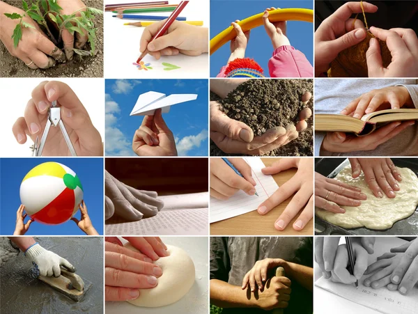 stock image Human hands collection