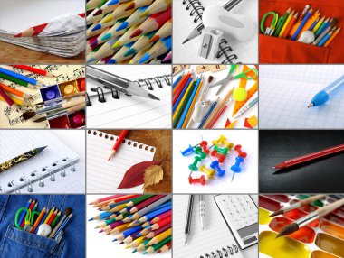 Stationery collage clipart