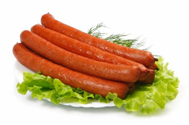 Smoked sausages clipart