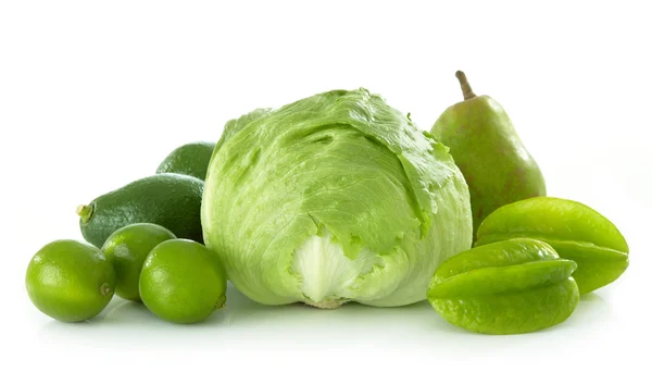 Gröna frukter och grönsaker — Stockfoto