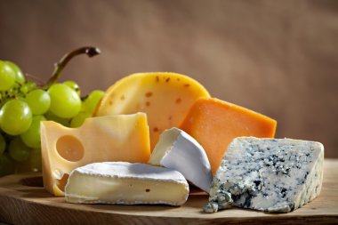 Various types of cheese clipart