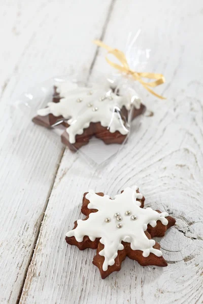 Gingerbread snowflakes — Stock Photo, Image