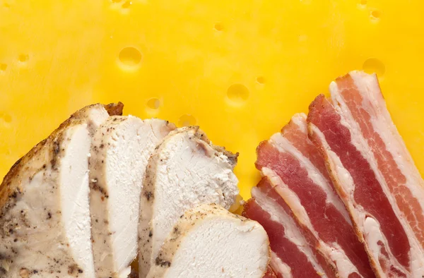 Bacon frango grelhado e queijo — Fotografia de Stock