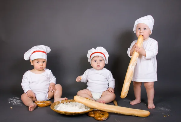 Pequenos chefs — Fotografia de Stock