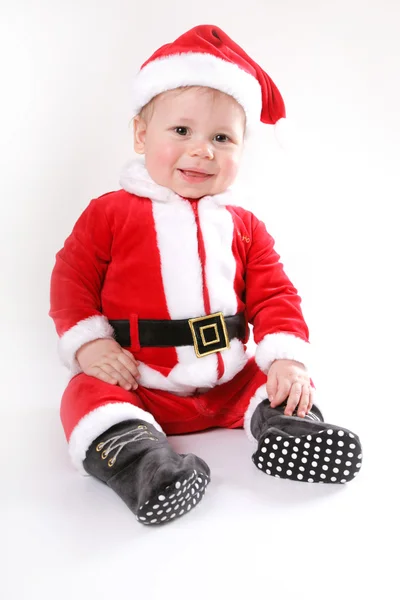 Little Santa Claus baby — Stock Photo, Image