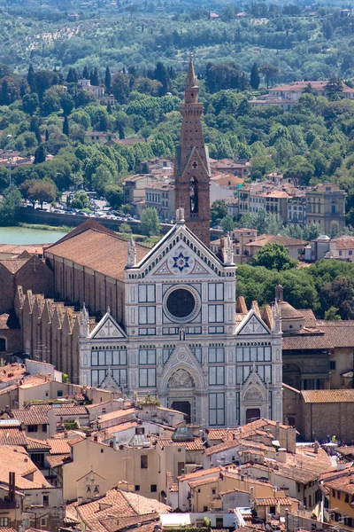 Florenz-Ansicht mit Basilika des Heiligen Kreuzes — Stockfoto
