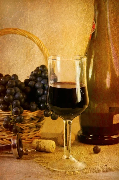 Şarap natürmort — Stok fotoğraf