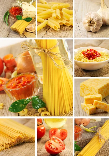 Pasta and food ingredients — Stock Photo, Image