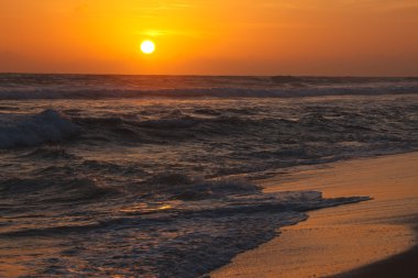 Ocean sunset clipart