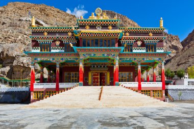 Buddhist monastery in Kaza, Spiti Valley clipart